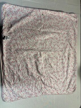 Infant Baby Maternity Vintage Absorba Red Flowers Reversible Cotton Baby Blanket